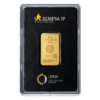 Comprar lingotes de oro. Detalle del lingote Sempsa 20g. Diseño exclusivo y sello de garantía LBMA.