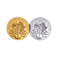monedas de oro y plata