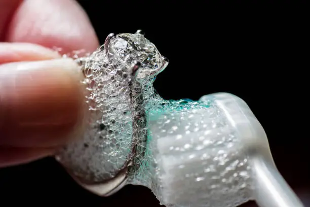 Clean silver jewellery with neutral soap
